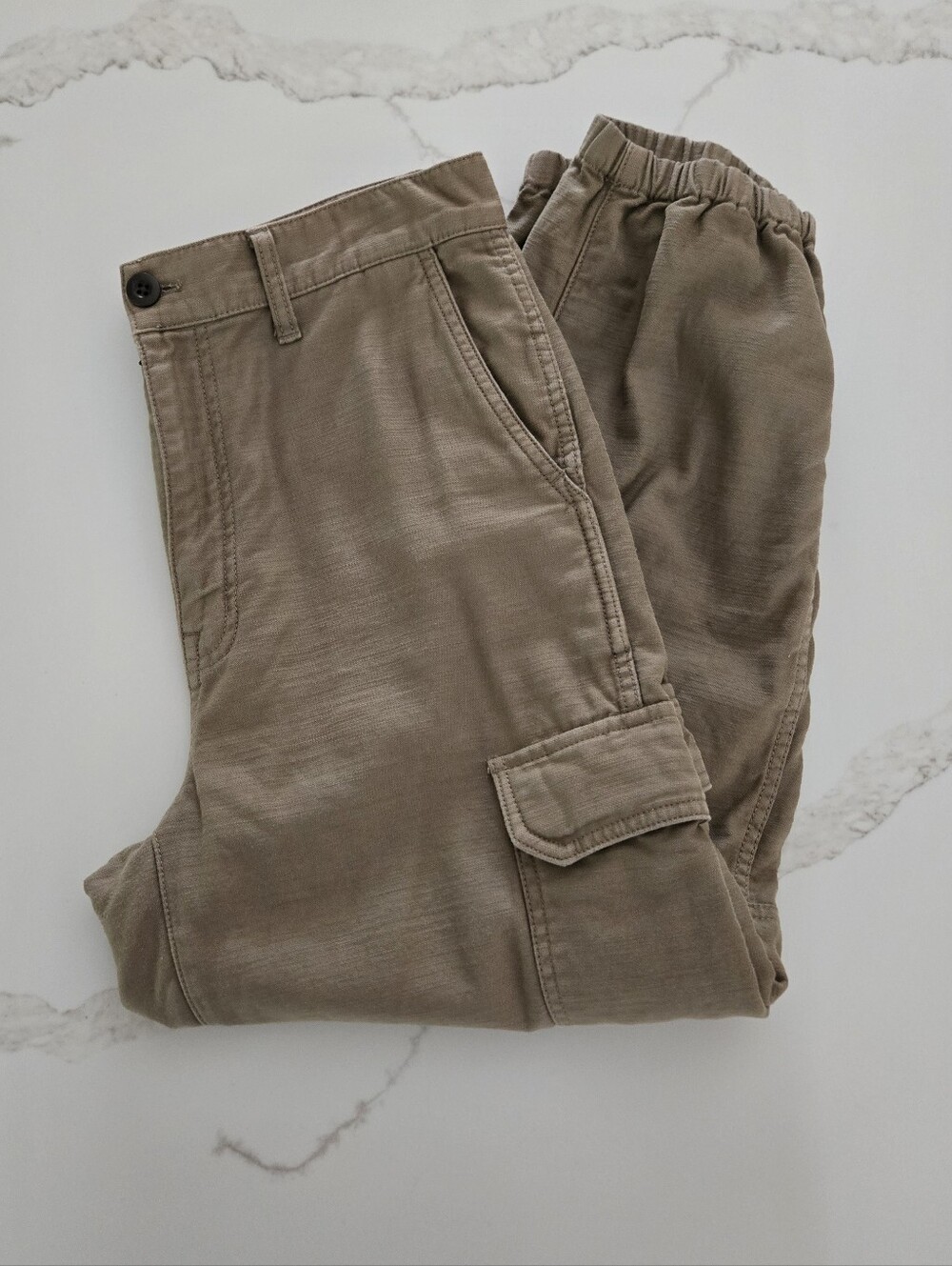 Madewell Cargo Pant Joggers in Khaki Green